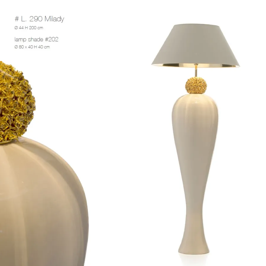 obrazek 1 Wyszukana duża ceramiczna biała lampa 200cm