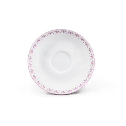 Zdjęcie Piękny spodek do filiżanki do espresso zdobiony pięknym różowym motywem – wariant 1 - Leander