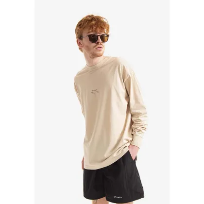Zdjęcie STAMPD longsleeve bawełniany kolor beżowy gładki SLA.M2820LT-SND