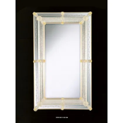 Zdjęcie Klasyczne prostokątne lustro salonowe Murano