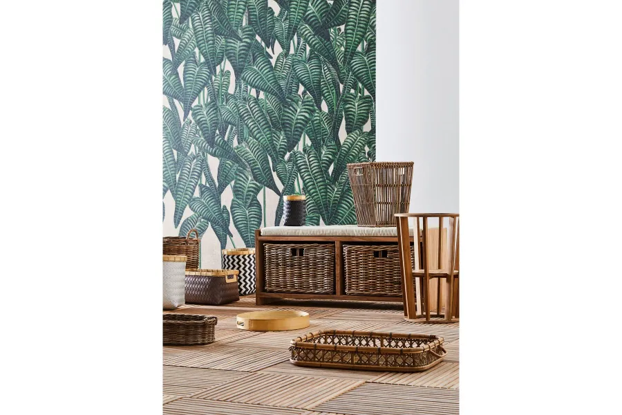 obrazek 2 Pleciony prostokątny kosz Decor z uchwytami