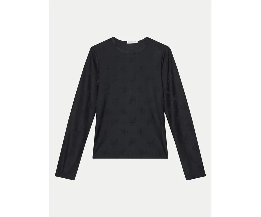 obrazek 1 Calvin Klein Jeans Bluzka IG0IG02536 Czarny Slim Fit