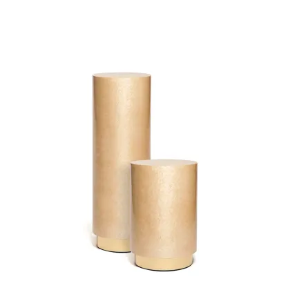 Picture Small maple veneer table with brass foot for a luxurious living room - Ginger & Jagger
