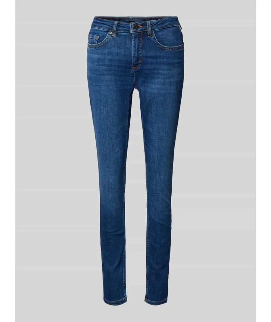 obrazek 1 Jeansy o kroju skinny fit z 5 kieszeniami model ‘Elma’
