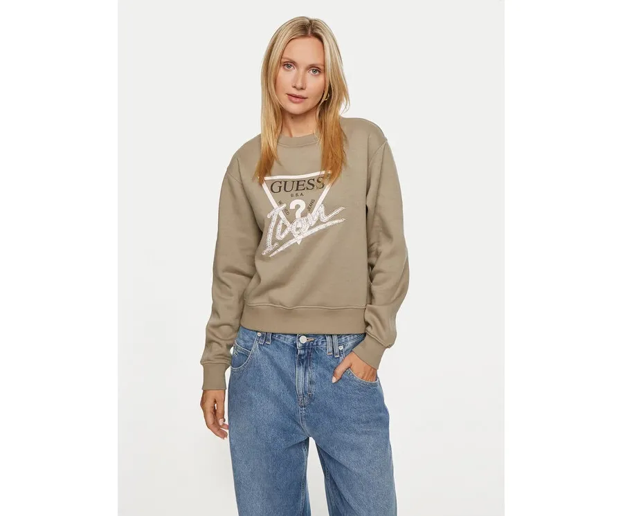obrazek 1 Guess Bluza Icon W4YQ25 KB681 Zielony Relaxed Fit