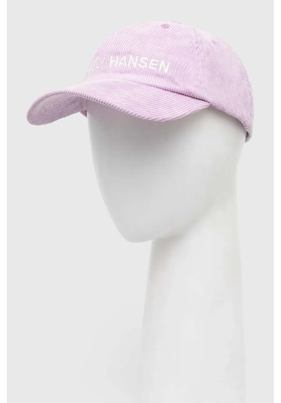obrazek 1 Helly Hansen czapka z daszkiem sztruksowa Graphic Cap kolor różowy z aplikacją