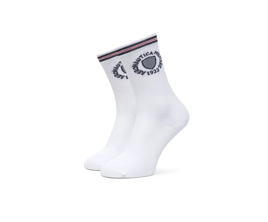 obrazek 1 Aeronautica Militare Skarpety wysokie unisex 251CZ015DL561 Biały