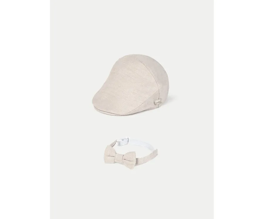obrazek 1 Mayoral Komplet czapka i muszka 9879 Beżowy