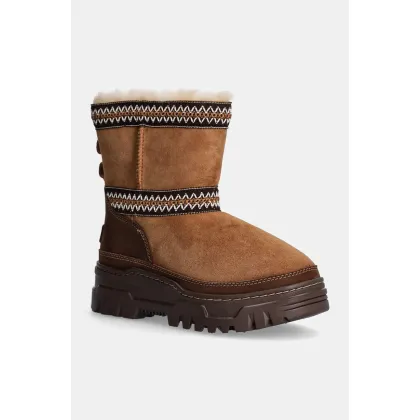 Zdjęcie UGG śniegowce zamszowe Classic Mini Trailgazer kolor brązowy 1158322-CHE