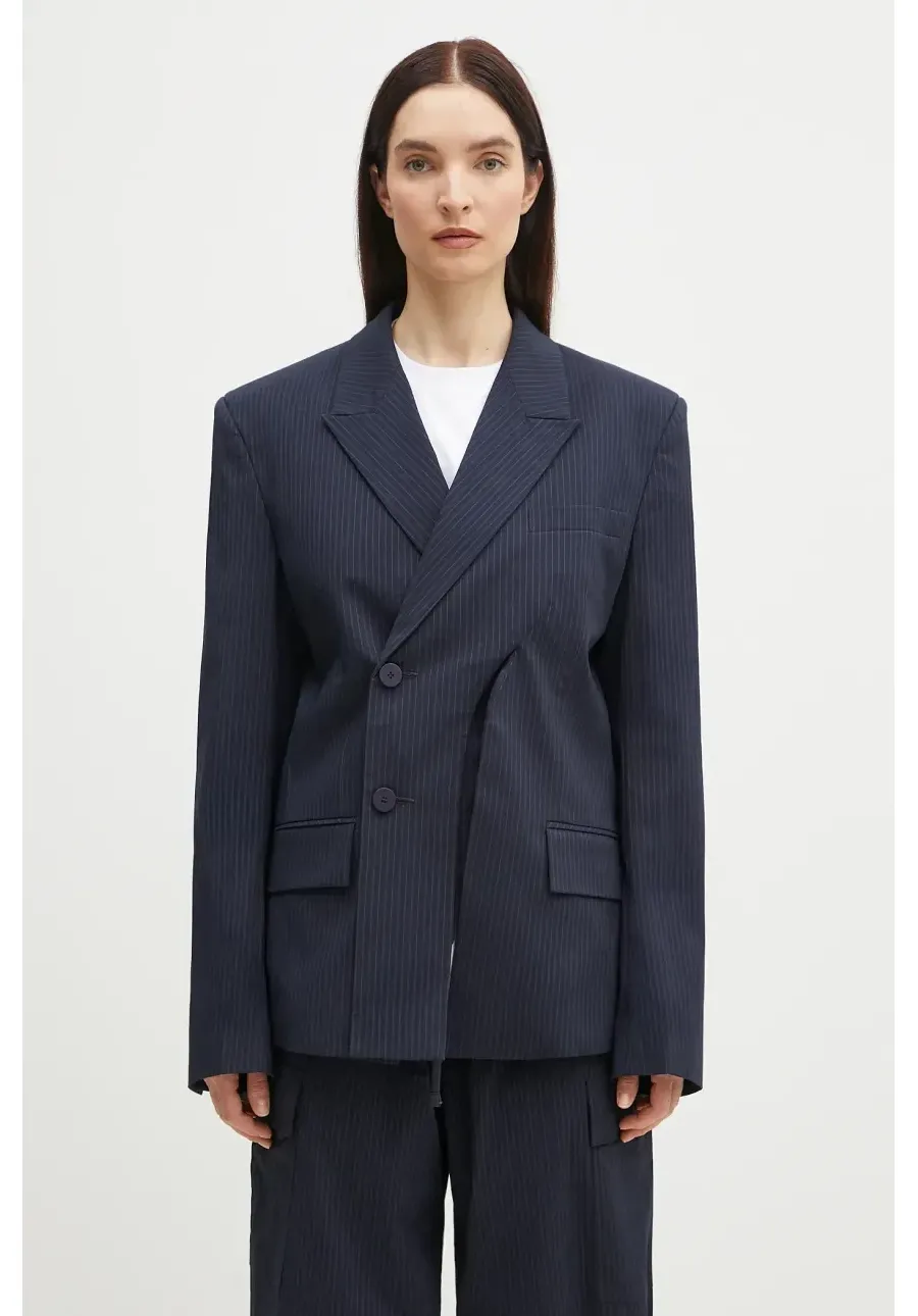 obrazek 1 Ottolinger marynarka Oversize Split Blazer kolor granatowy jednorzędowa 123-600723-01