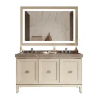 Picture Italian Karen bathroom set with Amani marble countertop