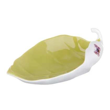 Picture Decorative porcelain magnolia leaf inspired by spring - Vista Alegre