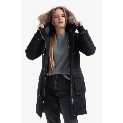 Zdjęcie Woolrich parka puchowa Yetna Raccoon damska kolor czarny zimowa CFWWOU0571FRUT1974-614