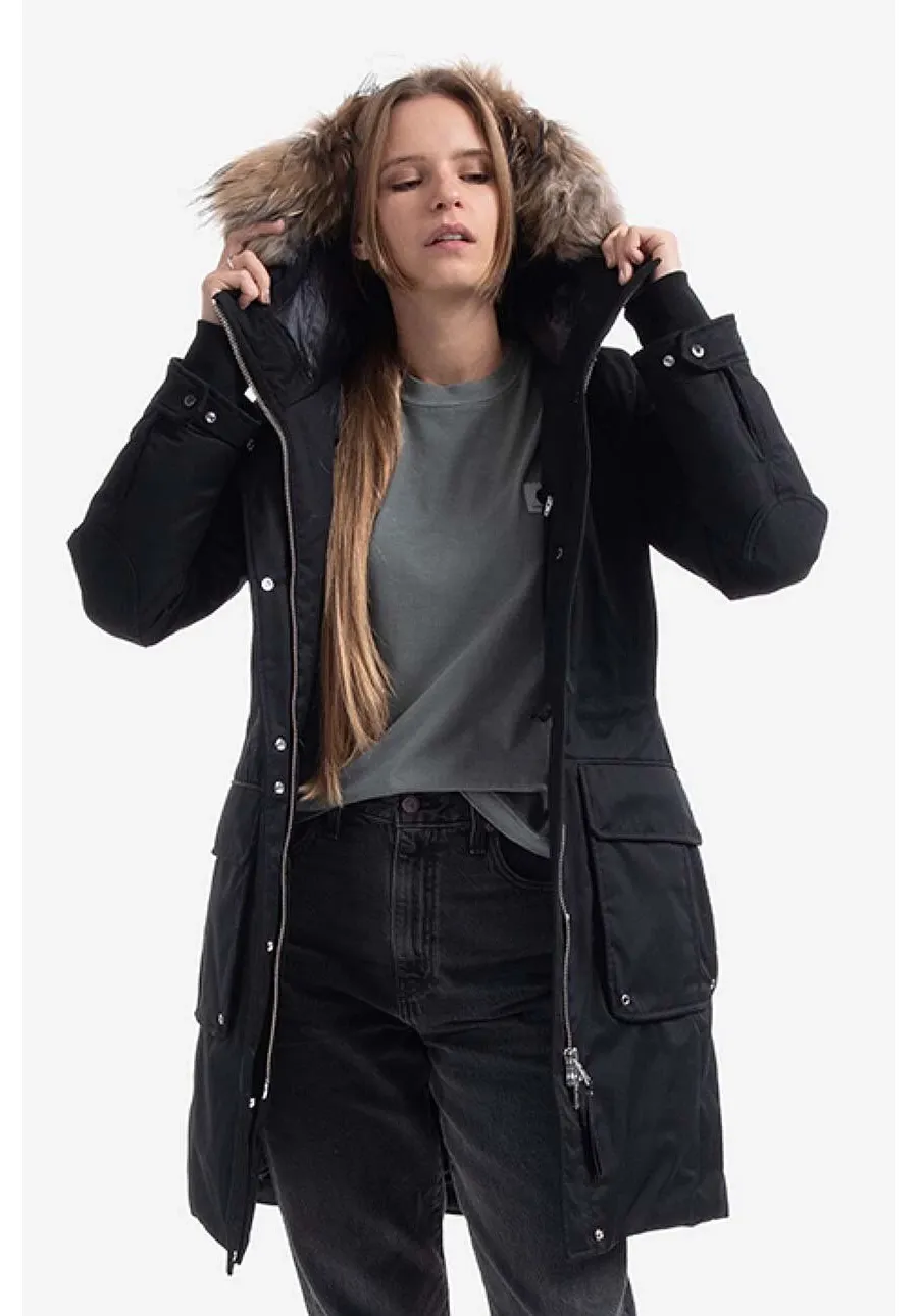 obrazek 1 Woolrich parka puchowa Yetna Raccoon damska kolor czarny zimowa CFWWOU0571FRUT1974-614