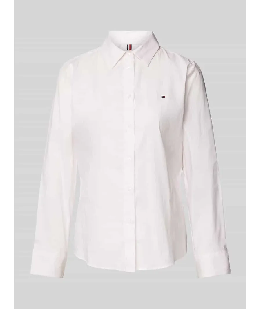 obrazek 1 Bluzka koszulowa o kroju regular fit z wyhaftowanym logo