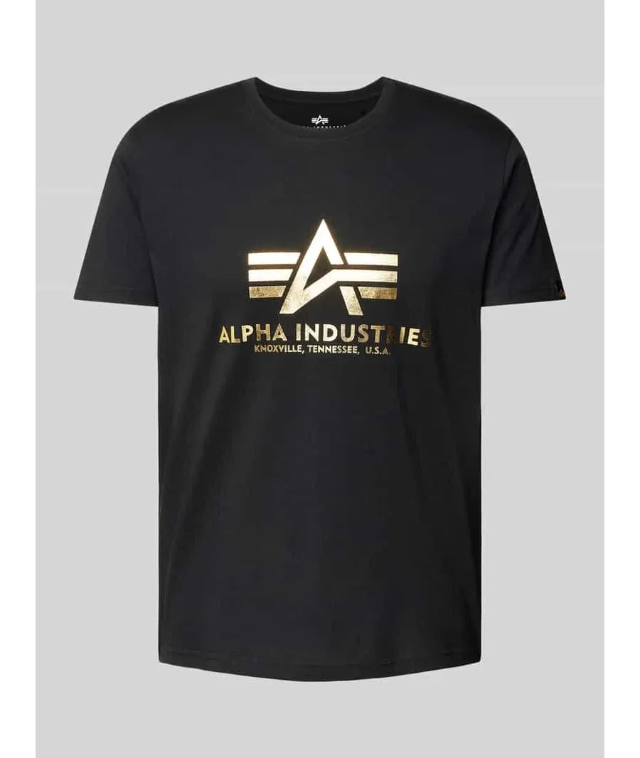 obrazek 1 Alpha Industries T-Shirt Basic 100501 Czarny Regular Fit