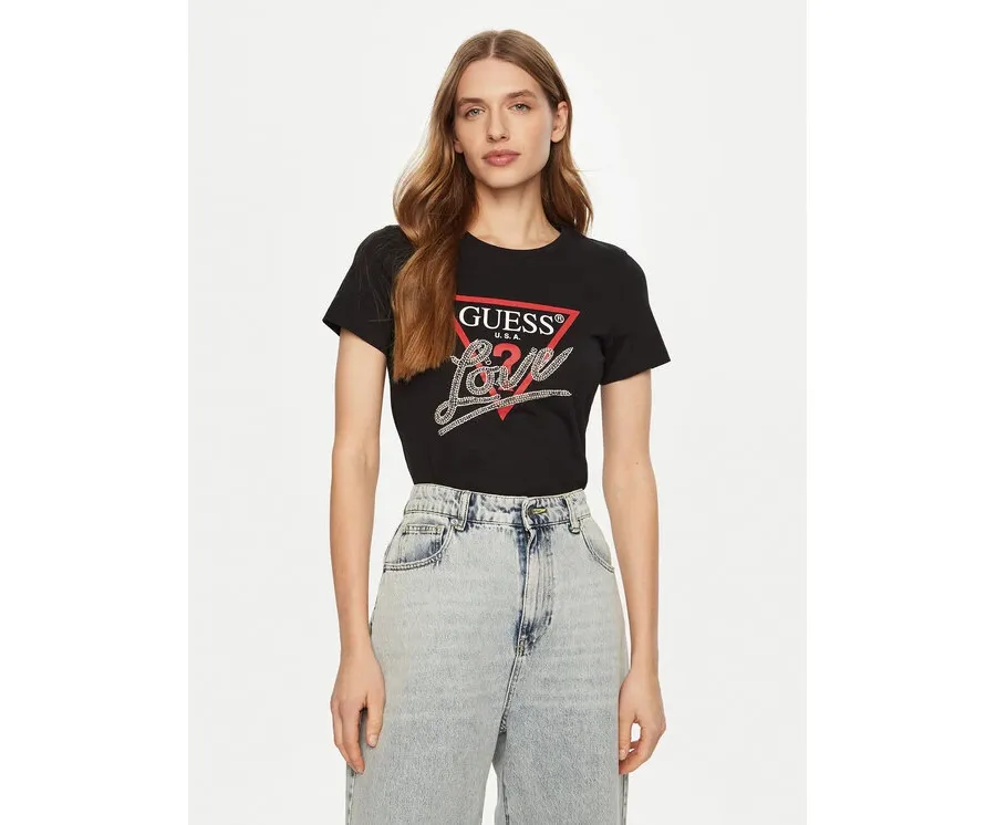 obrazek 1 Guess T-Shirt W5RI10 I3Z14 Czarny Regular Fit