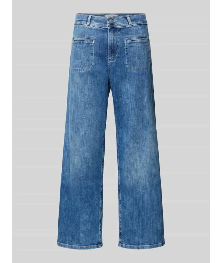 obrazek 1 Jeansy z prostą nogawką i kieszeniami z wypustką model ‘Linn’