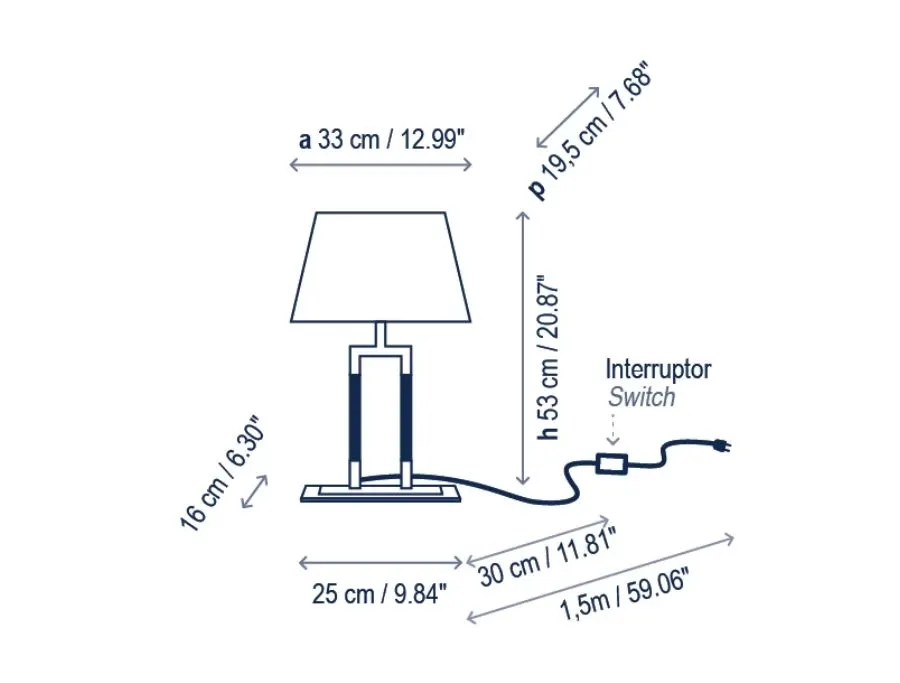 obrazek 2 Luksusowa lampa Ema na biurko lub stolik