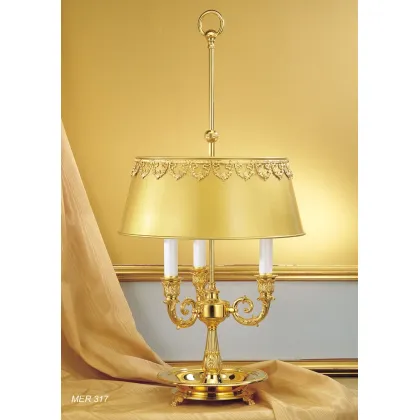 Zdjęcie Lampa stołowa ze złotego mosiądzu