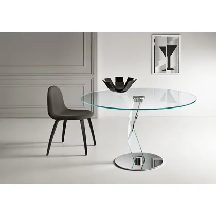 Zdjęcie Luksusowy okrągły szklany stół do salonu - Tonelli Design
