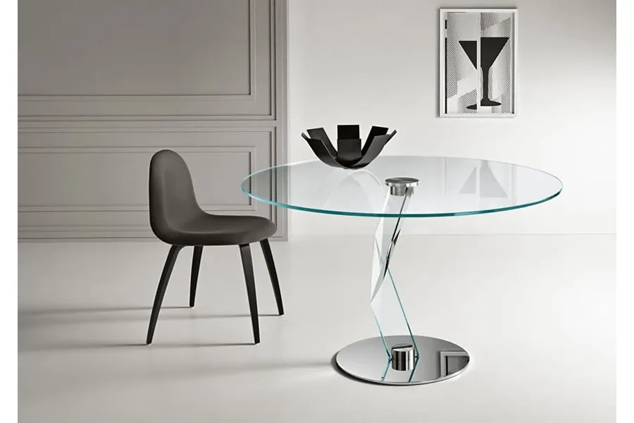 obrazek 1 Luksusowy okrągły szklany stół do salonu - Tonelli Design