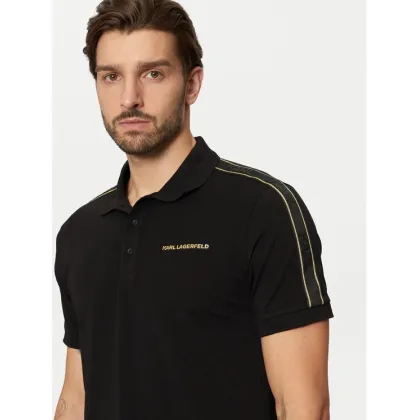 Zdjęcie KARL LAGERFELD Polo 745461 551235 Czarny Regular Fit