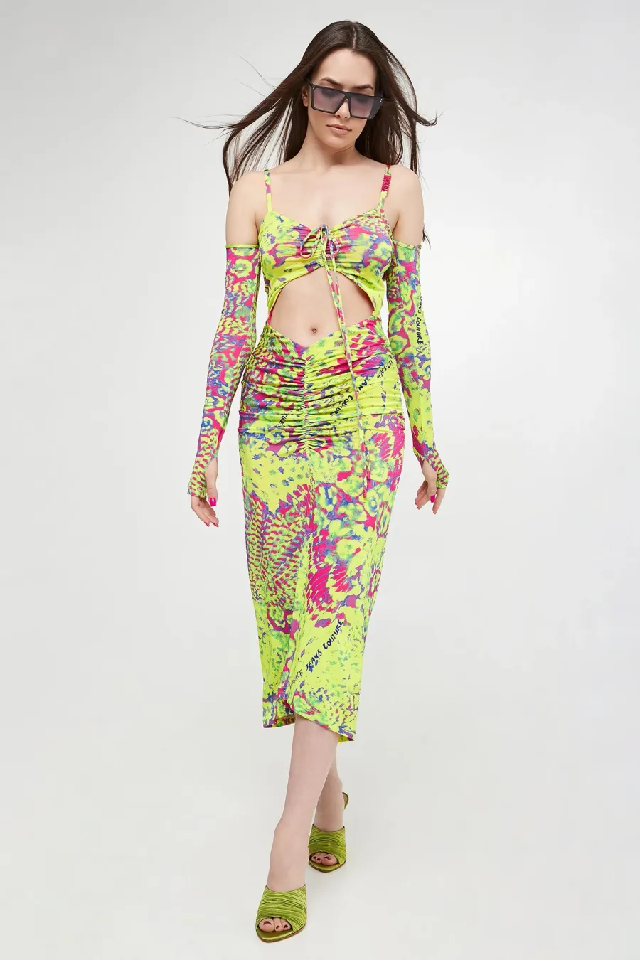 obrazek 1 Sukienka midi VERSACE JEANS COUTURE Versace Jeans Couture