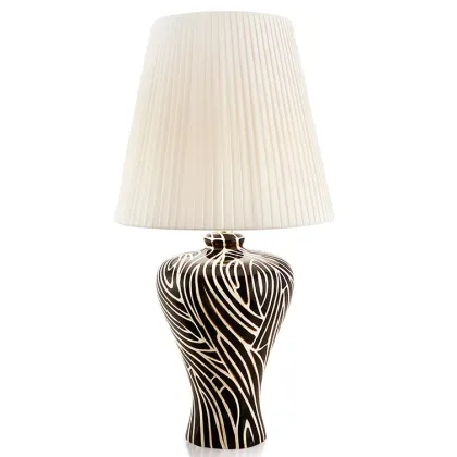 Zdjęcie Ręcznie malowana lampa z ceramiki