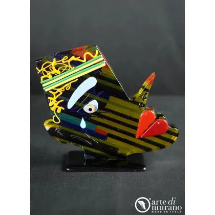 Zdjęcie Designerski abstrakcyjny pop-art Picasso w szkle Murano