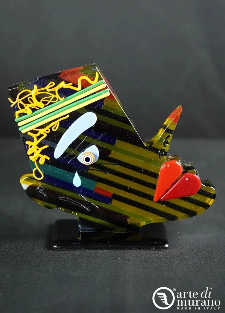 obrazek 1 Designerski abstrakcyjny pop-art Picasso w szkle Murano