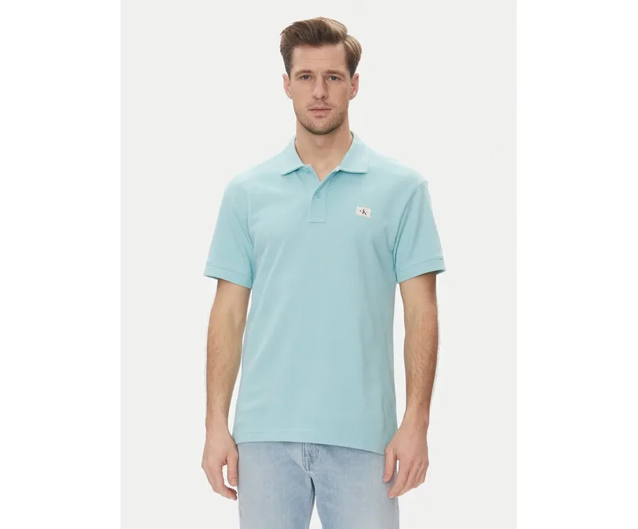 obrazek 1 Calvin Klein Jeans Polo J30J327040 Błękitny Regular Fit