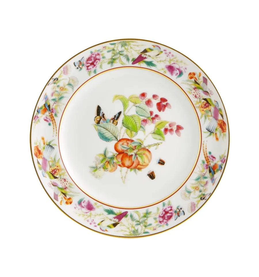 obrazek 1 Porcelanowy talerz deserowy Brzoskwinia z unikatowej roślinnej kolekcji Paço Real - Vista Alegre