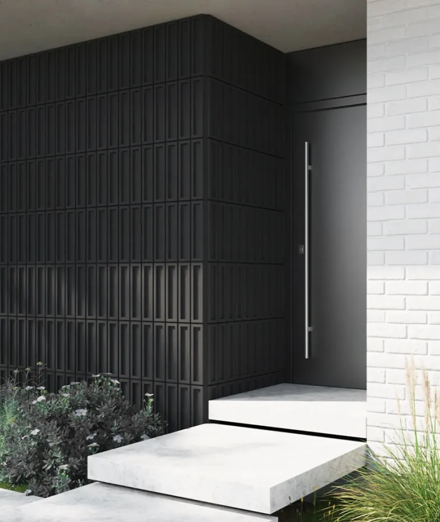 obrazek 1 80x41,4 cm VT - PB51 (B15 czarny) CEGIEŁKA - Panel dekor 3D beton architektoniczny