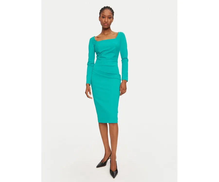 obrazek 1 Rinascimento Sukienka koktajlowa 1000769356287 Zielony Regular Fit