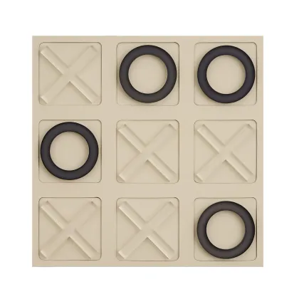 Zdjęcie Gra w kółko i krzyżyk z planszą w kolorze waniliowym