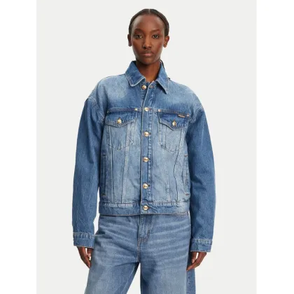 Zdjęcie Just Cavalli Kurtka jeansowa 78PAS4O3 Niebieski Regular Fit