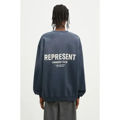 Zdjęcie Represent bluza bawełniana Owners Club Sweater męska kolor granatowy z nadrukiem OCM41115.224