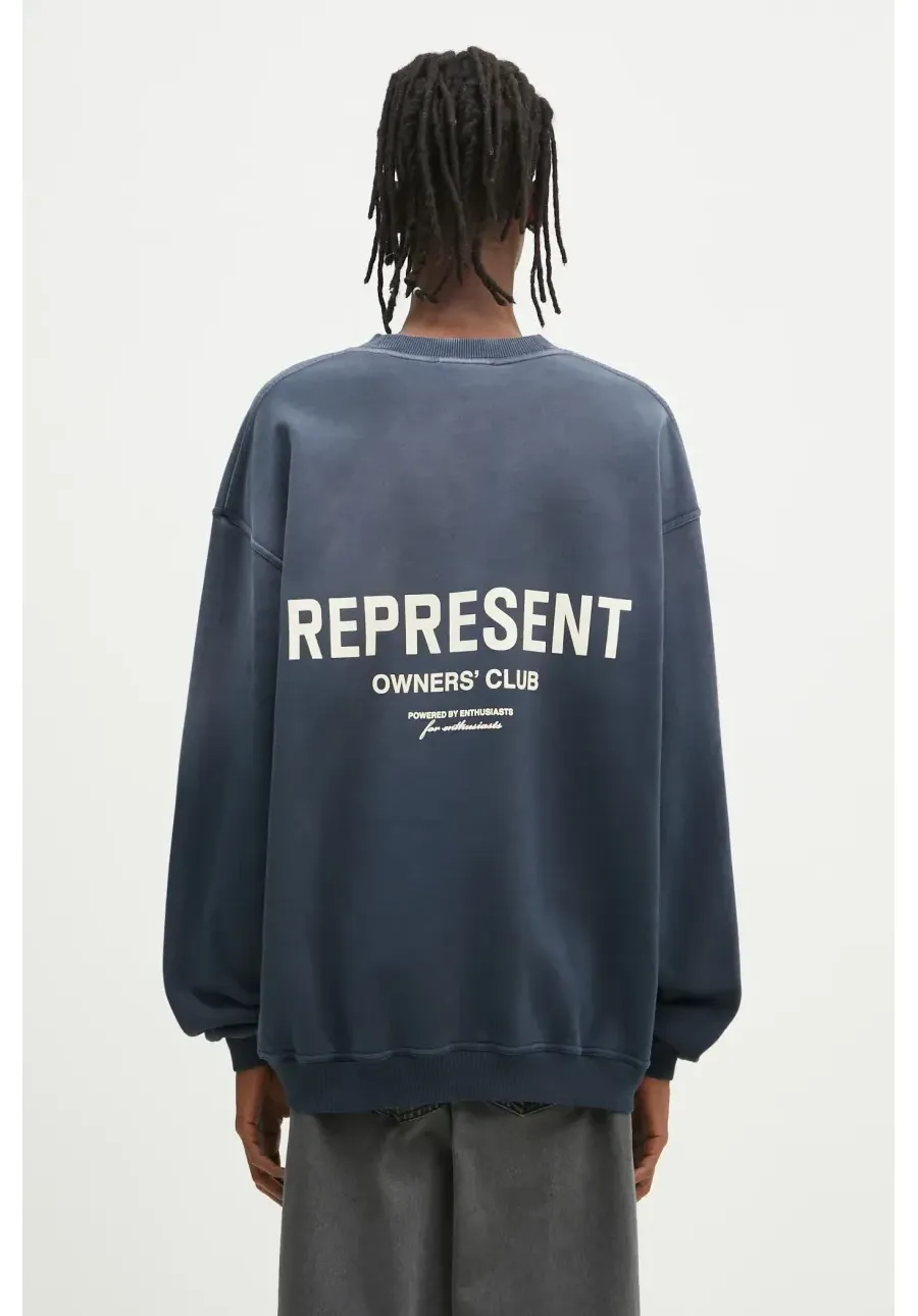 obrazek 1 Represent bluza bawełniana Owners Club Sweater męska kolor granatowy z nadrukiem OCM41115.224