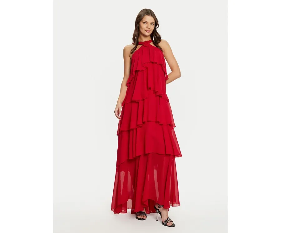 obrazek 1 Vero Moda Sukienka wieczorowa Felicia 10295237 Czerwony Slim Fit