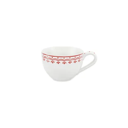 Zdjęcie Luksusowa filiżanka z porcelany z delikatnym czerwonym zdobieniem – wariant 1 – Leander