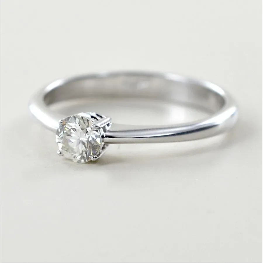obrazek 4 Włoski średni pierścionek Solitaire z diamentem 0,35 karata