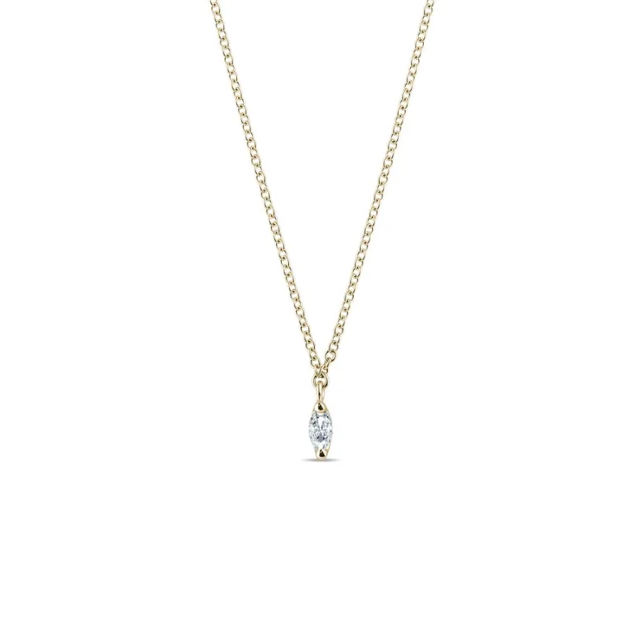 obrazek 1 Diamentowy naszyjnik z żółtego 14K-karatowego złota KLENOTA