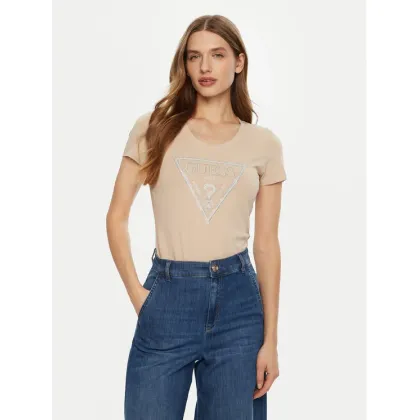 Zdjęcie Guess T-Shirt W5RI11 J1314 Beżowy Regular Fit