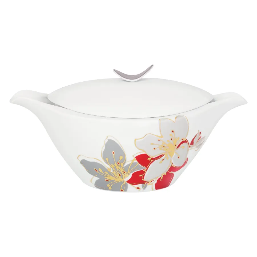 obrazek 24 Fantastyczny komplet porcelanowej zastawy stołowej 68 el. - Porcel