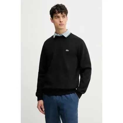 Zdjęcie Lacoste bluza męska kolor czarny gładka