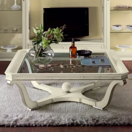 Picture Italian coffee table with a glass top