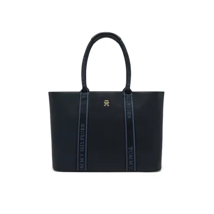 Zdjęcie Tommy Hilfiger Torebka Th Logotape Tote AW0AW17198 Granatowy