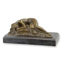 Picture Beautiful stylish bronze sculpture of a sleeping beauty