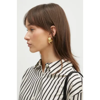 Zdjęcie Anine Bing kolczyki Crossover Ribbed Earrings A.15.10727